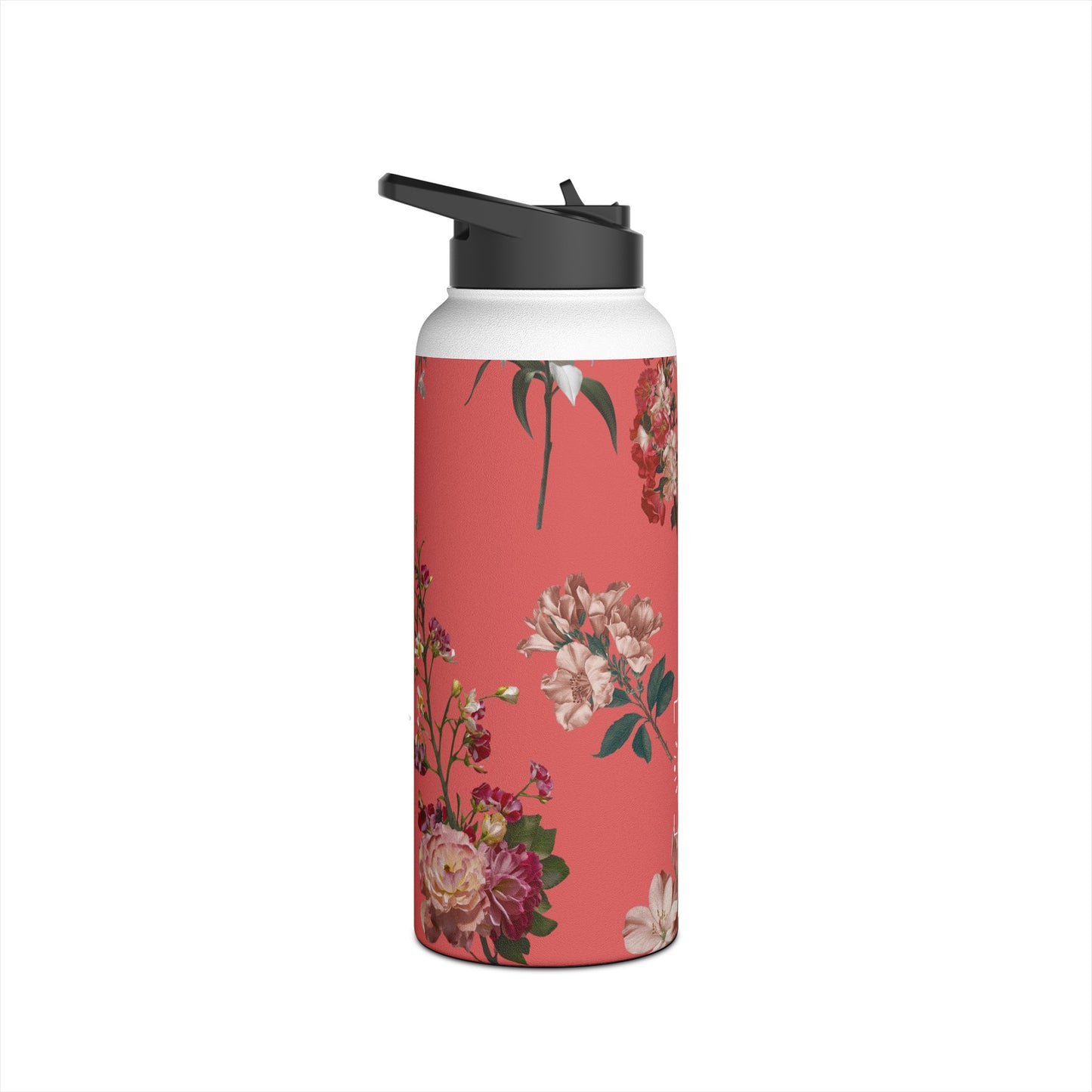 Botanicals on Coral - Water Bottle