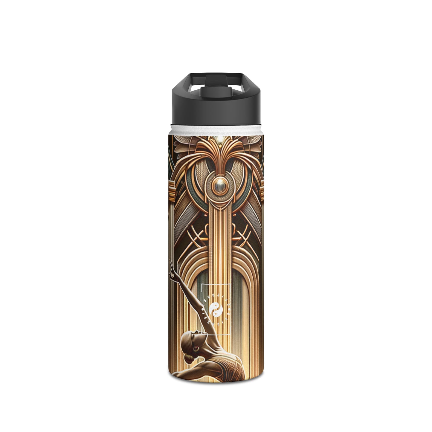 Deco Serenity: A Fusion of Opulence and Zen - Water Bottle