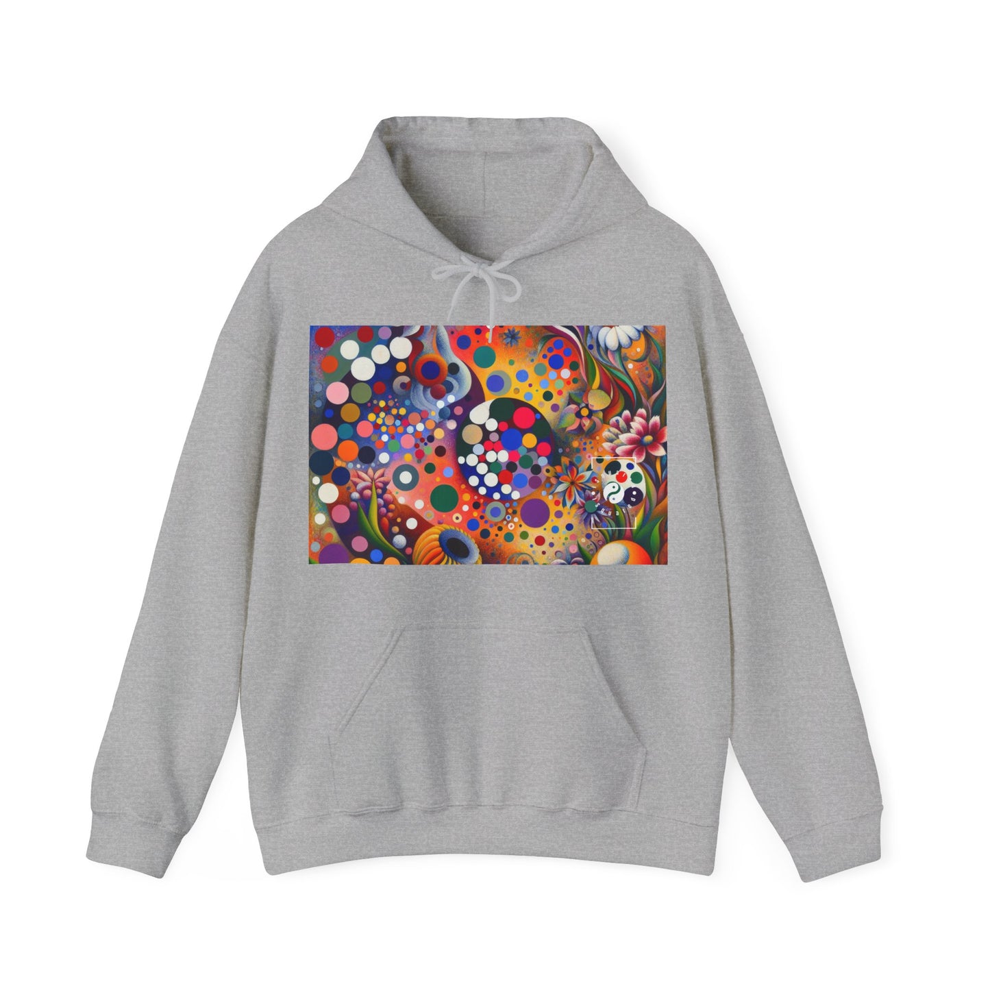 "Polka Petals in Yogic Surrealism: An Artistic Salute to Kusama and Kahlo" - Hoodie