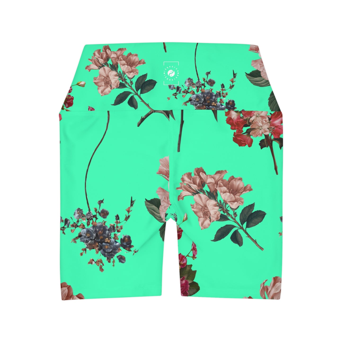Botanicals on Turquoise - shorts