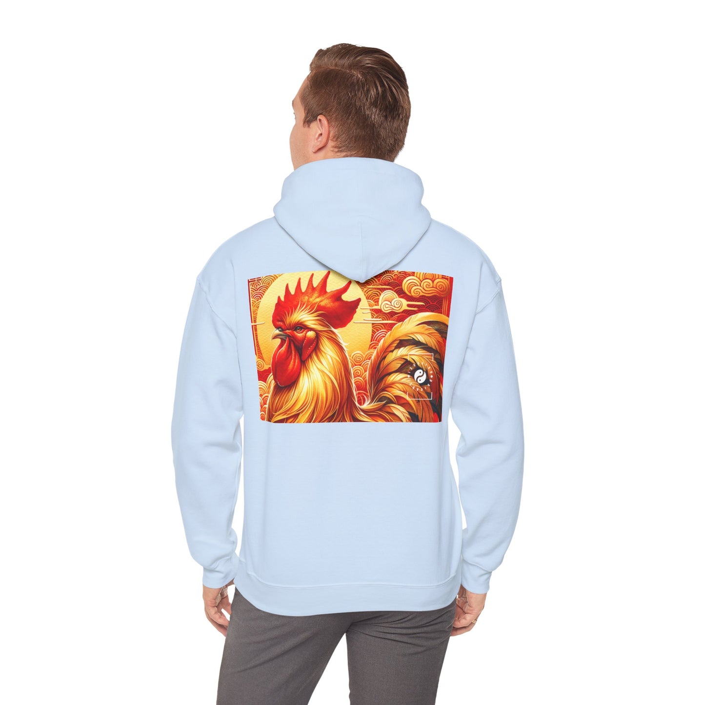 "Crimson Dawn: The Golden Rooster's Rebirth" - Hoodie