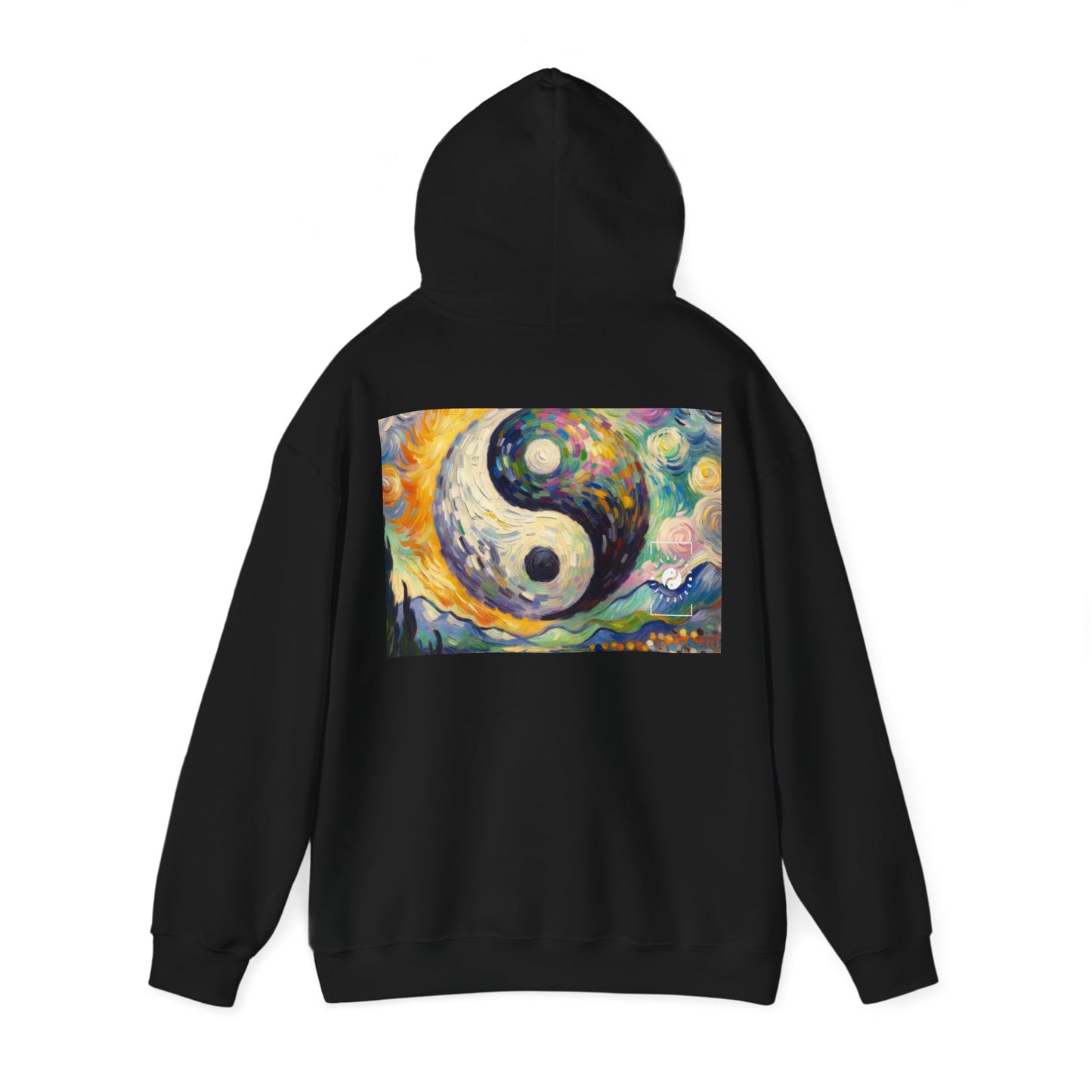 "Spectral Duality: An Impressionist Balance" - Hoodie