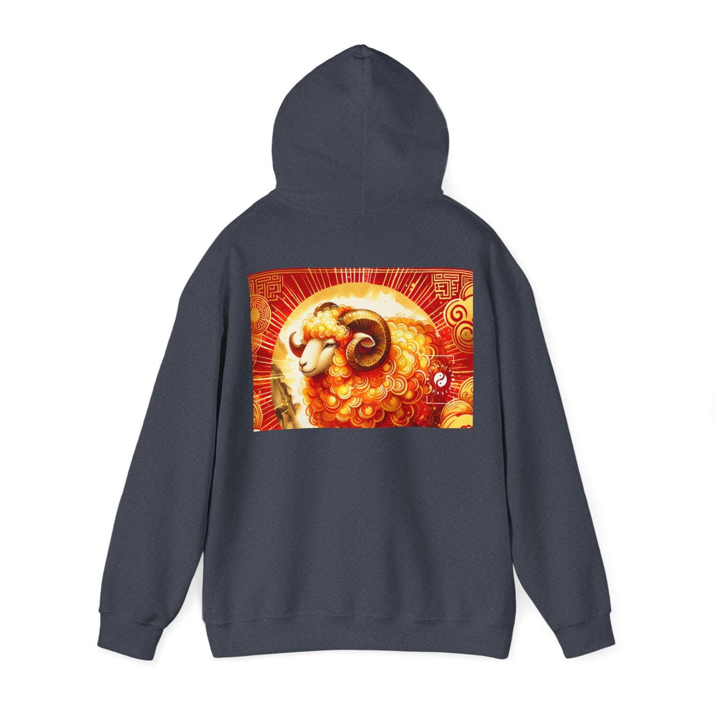 "Auspicious Gold of Divine Ewe: A Lunar New Year Revelry" - Hoodie