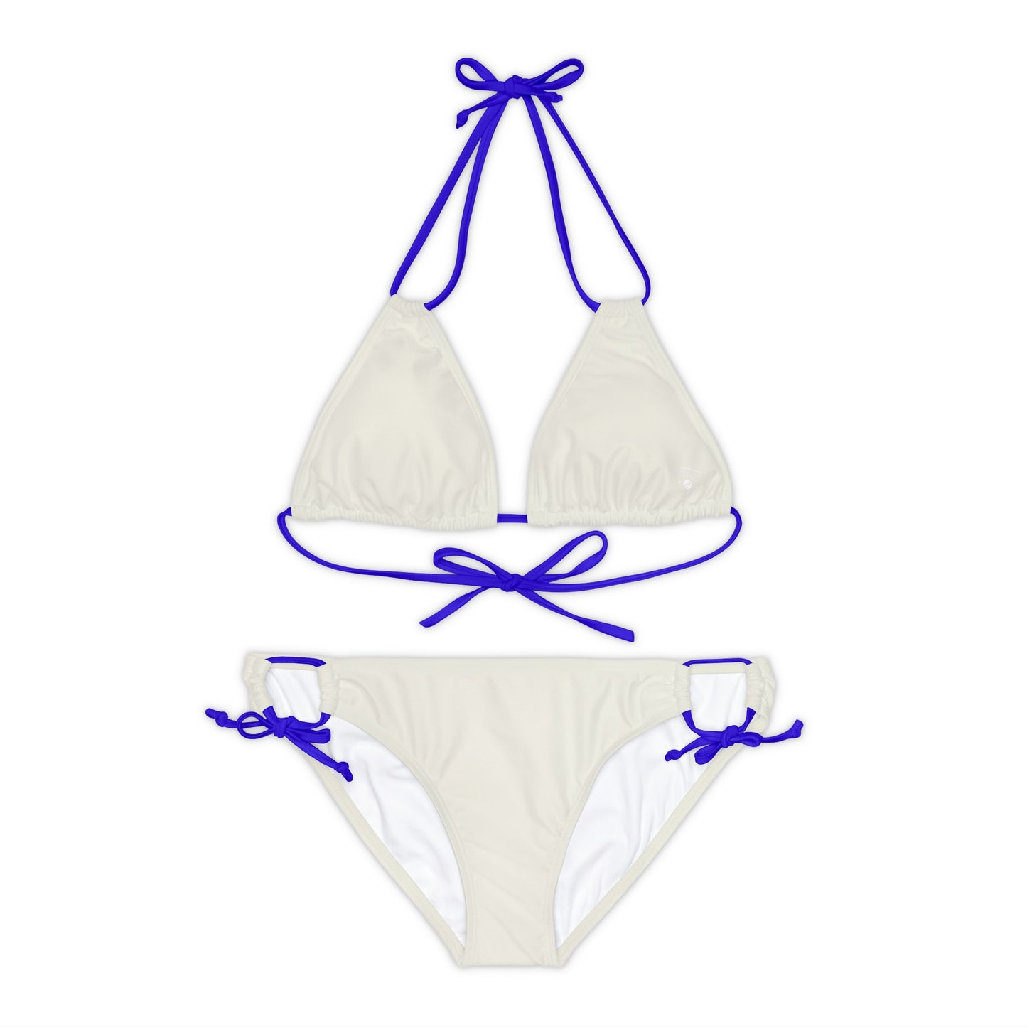 #E9E7DA Ivory - Lace-up Bikini Set