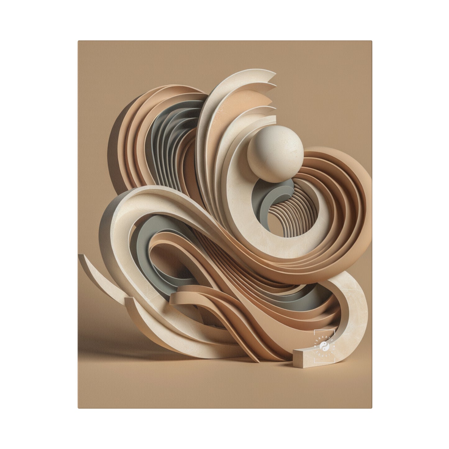 "Hepworth Hues: An Earth Tone Symphony" - Art Print Canvas