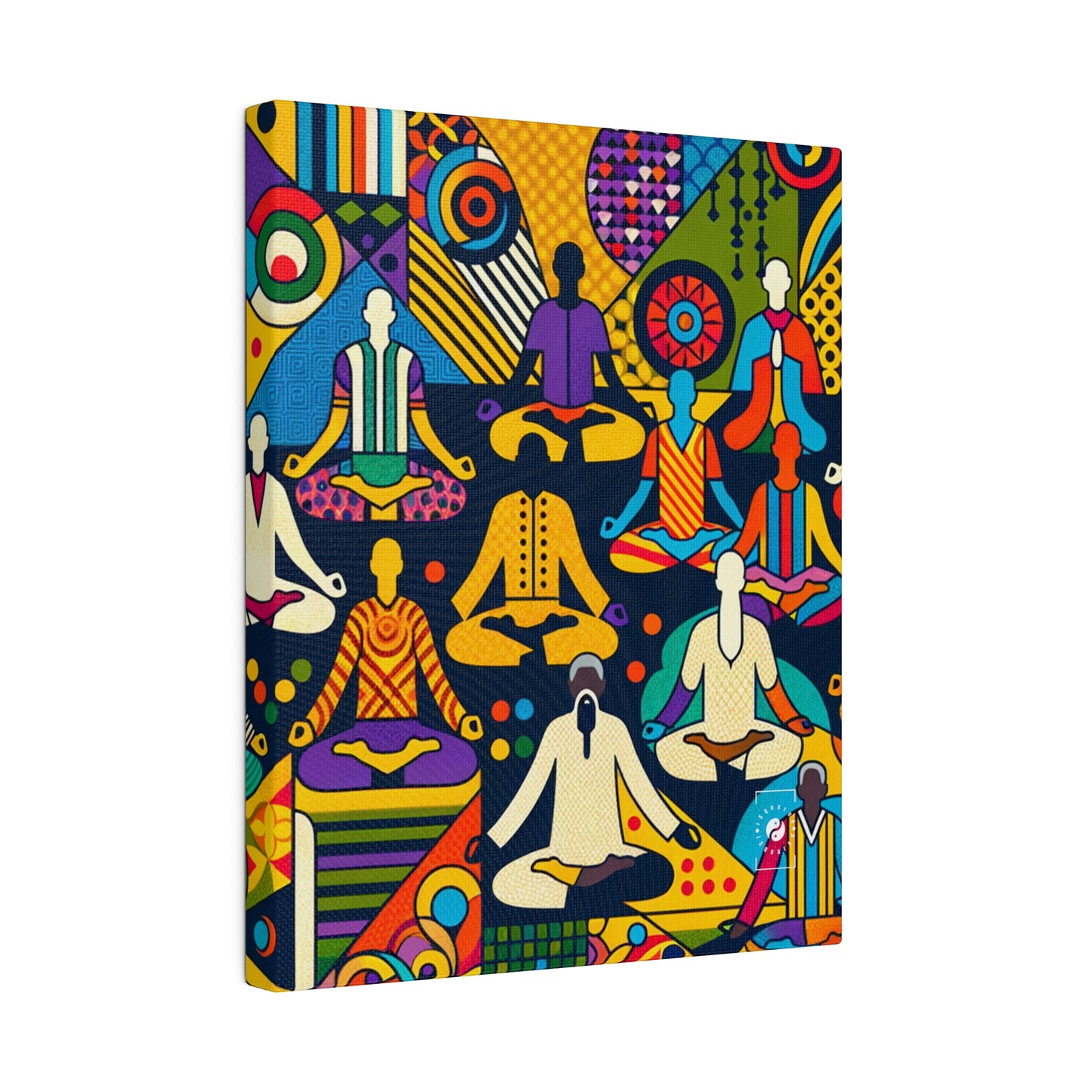 Vibrant Sadana: Prana in Nouveau Réalité - Art Print Canvas