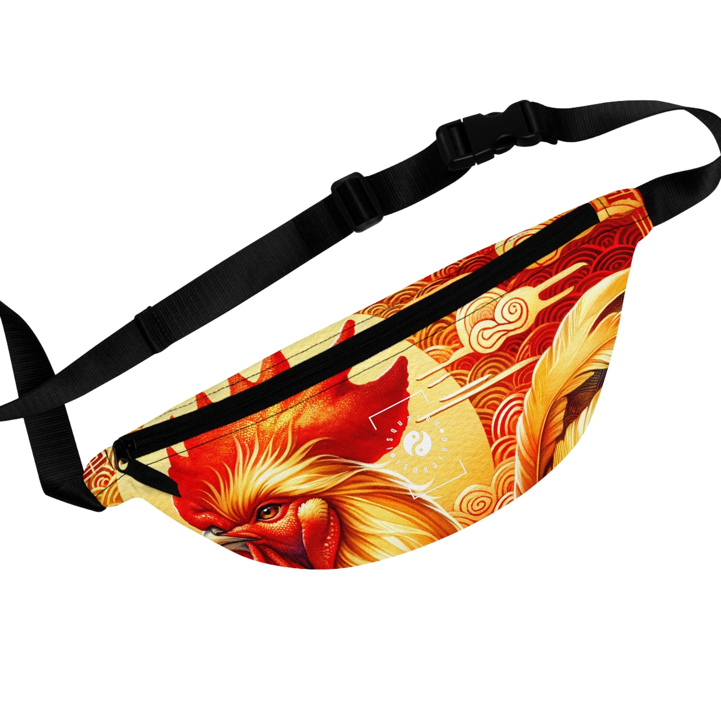 "Crimson Dawn: The Golden Rooster's Rebirth" - Fanny Pack