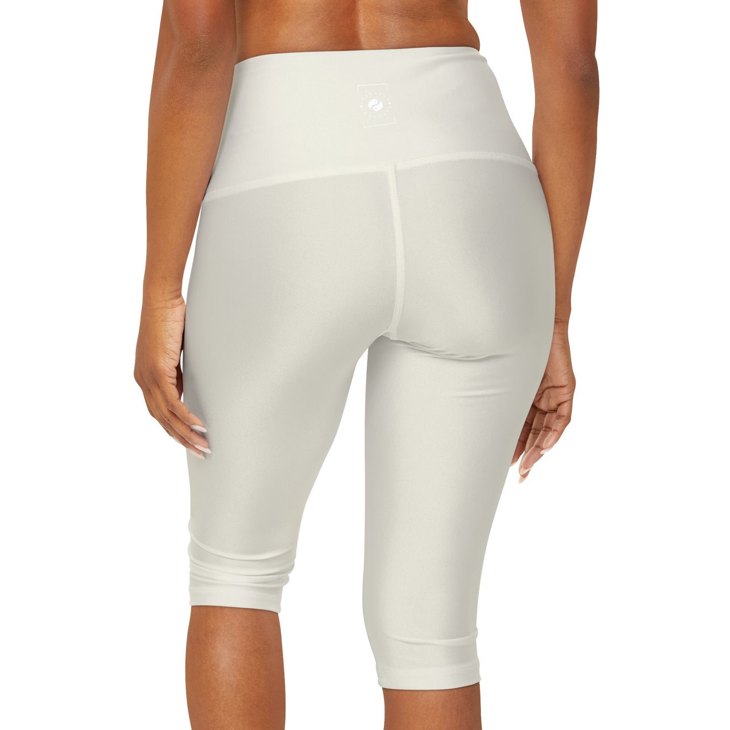 #E9E7DA Ivoire - Legging Capri taille haute