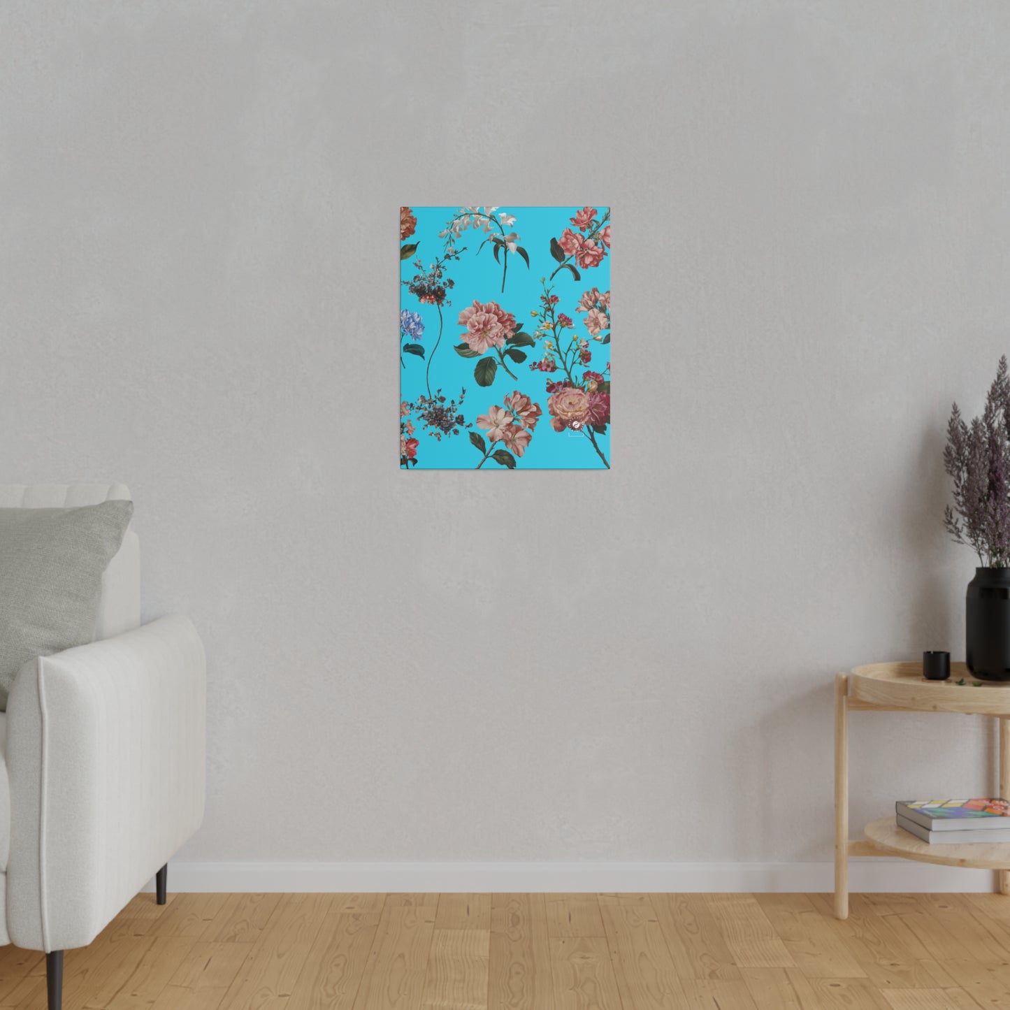 Botanicals on Azure - Art Print Canvas