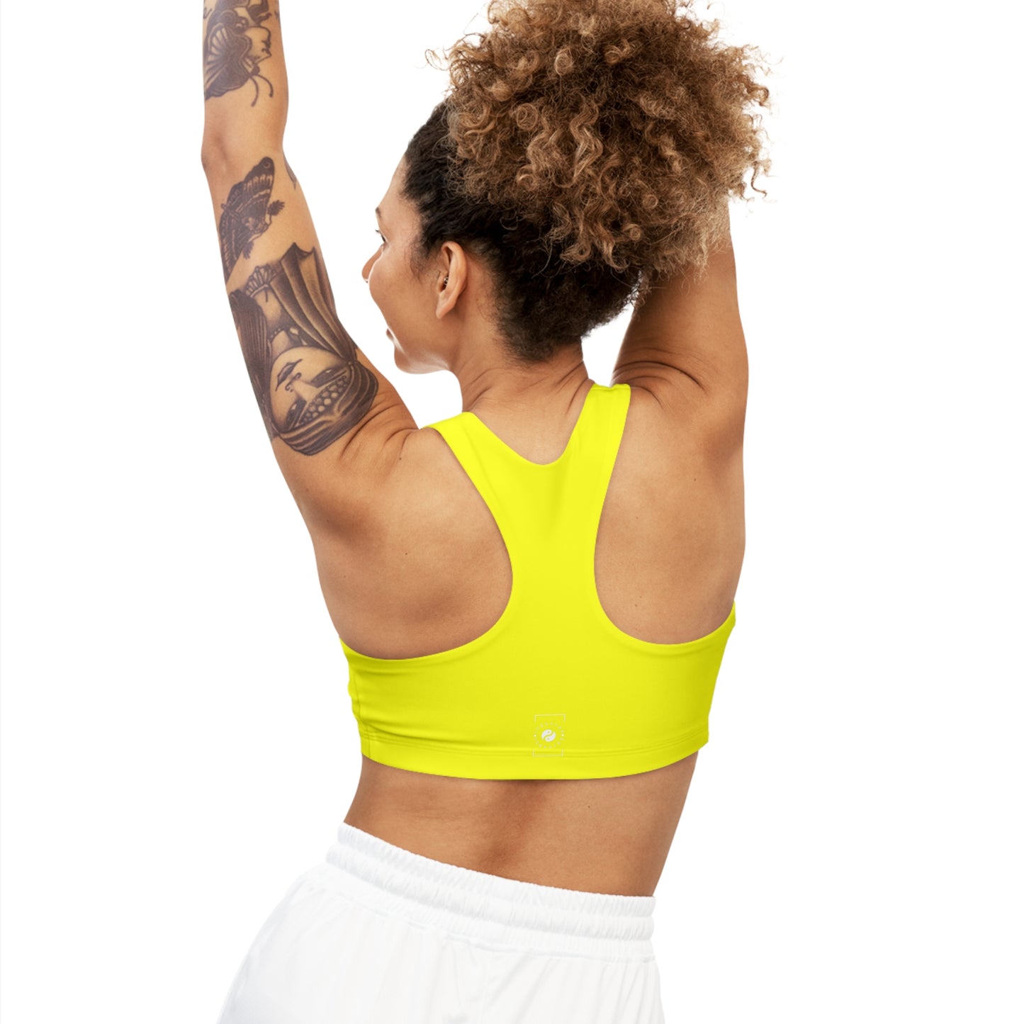 Jaune Fluo FFFF00 - Brassière de sport sans couture