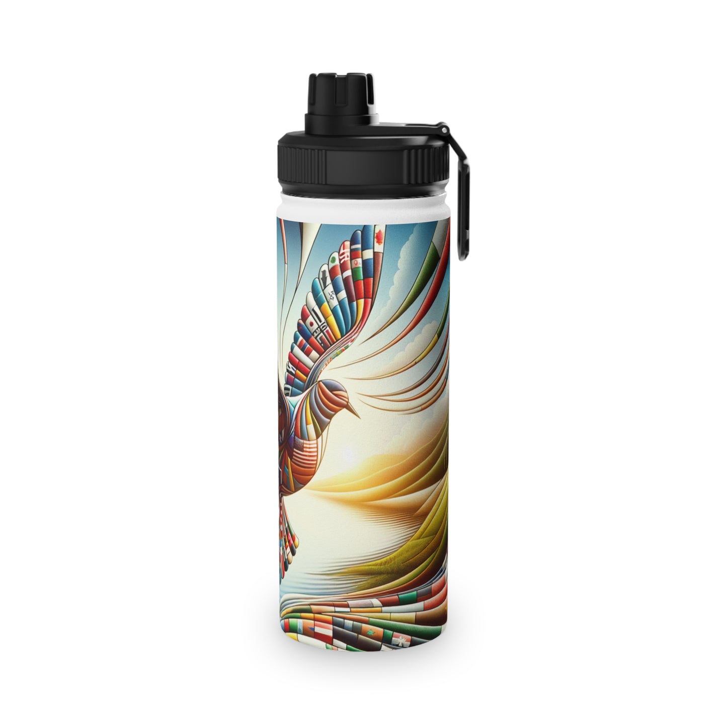 "Global Tapestry of Tranquility" - Sports Water Bottle