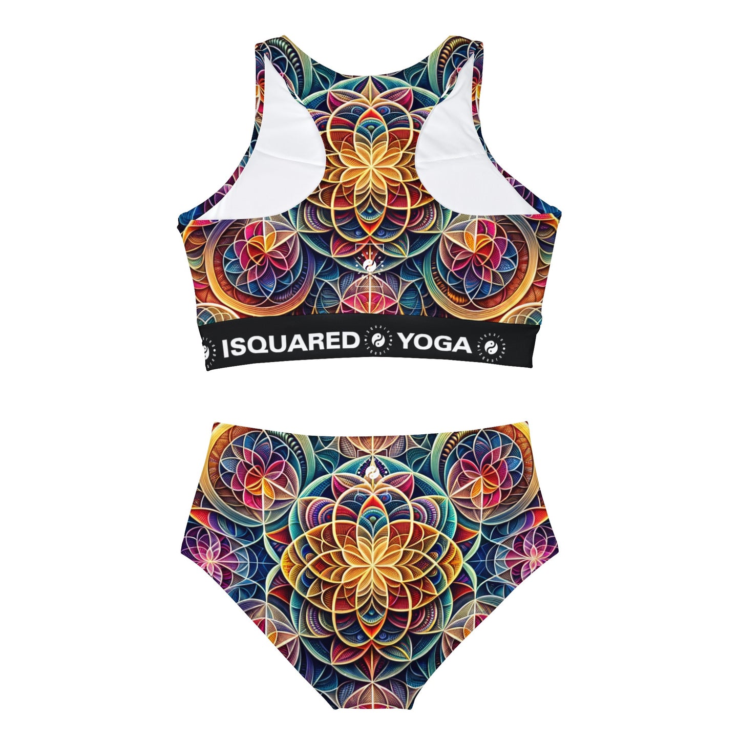 "Symétrie sacrée : rayonnement infini de l'amour" - Ensemble de bikini Hot Yoga