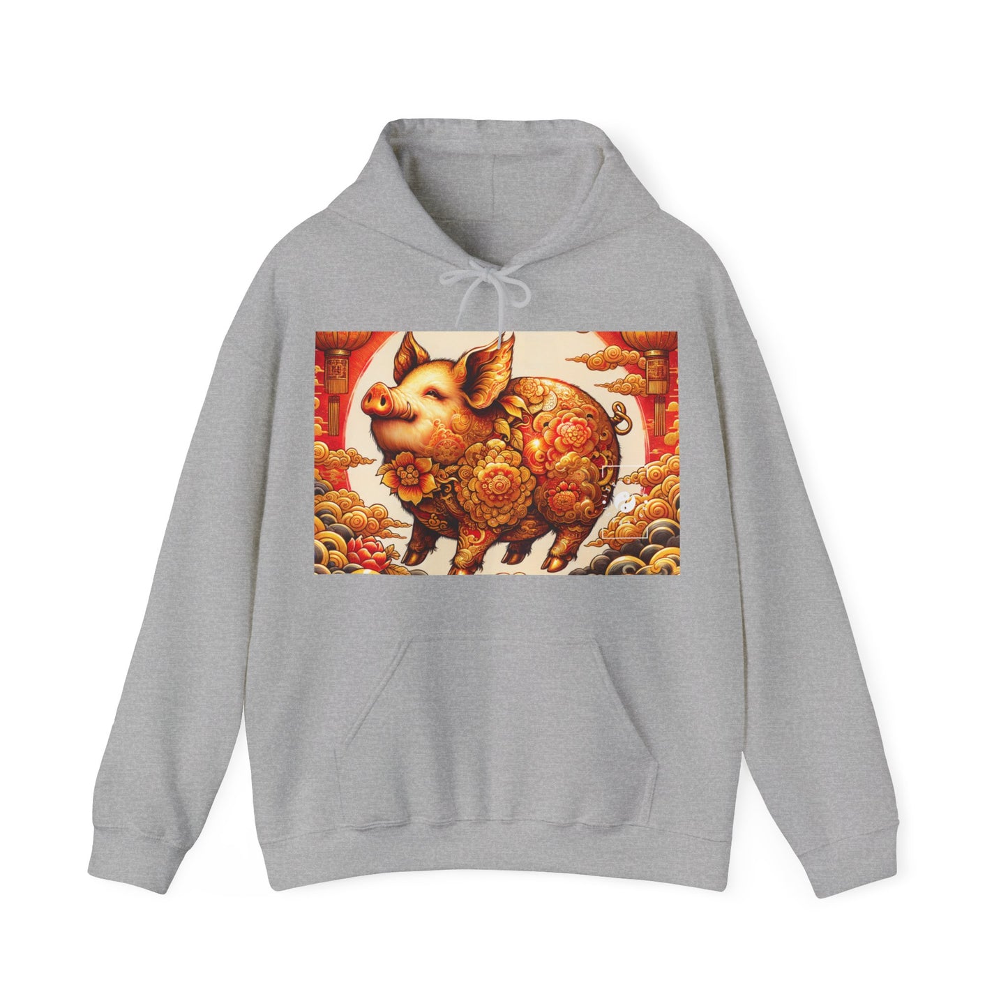 "Golden Prosperity: The Divine Boar Celebration" - Hoodie