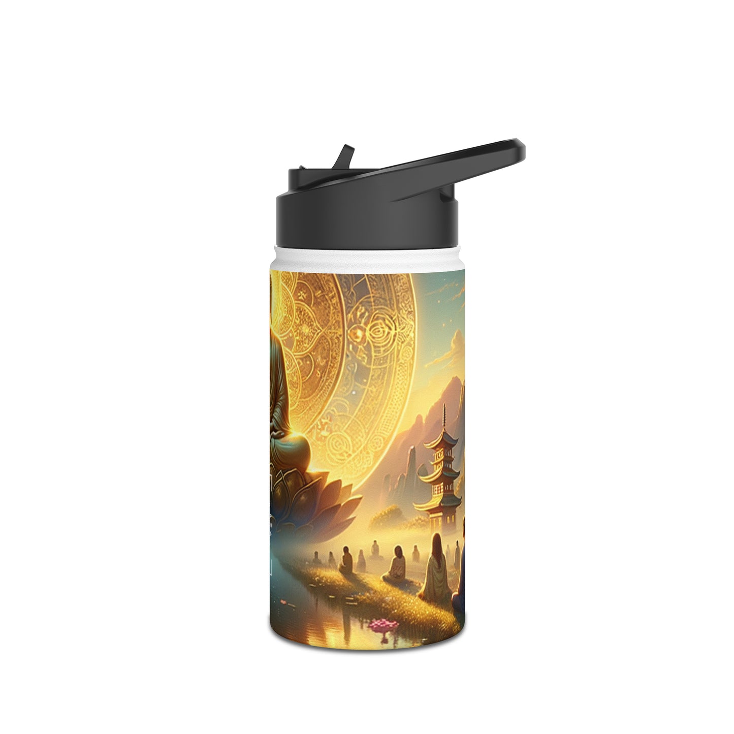 "Serenity in Transience: Illuminations of the Heart Sutra" - Water Bottle