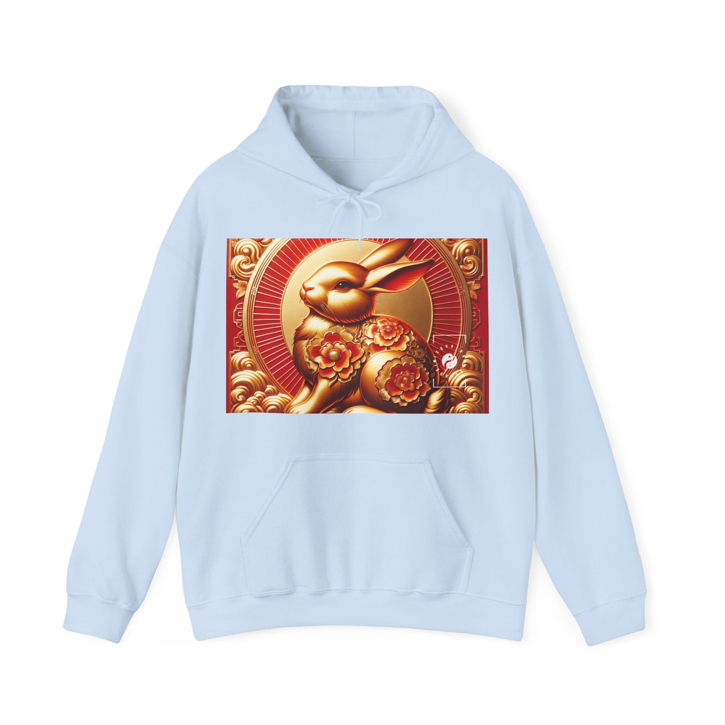 "Golden Blessings: Lunar Rabbit's Resplendence" - Hoodie