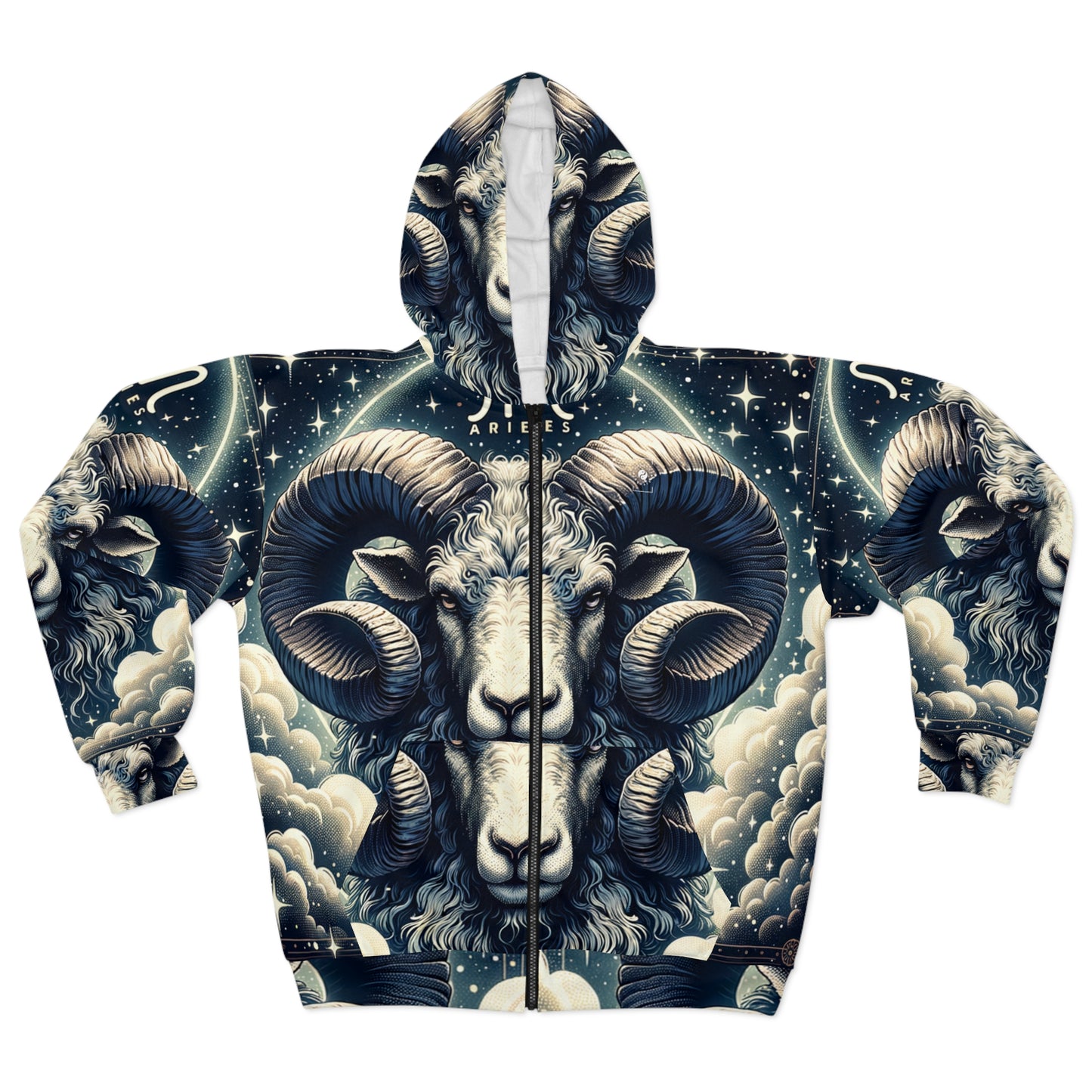 "Celestial Ram Ascendant" - Zip Hoodie