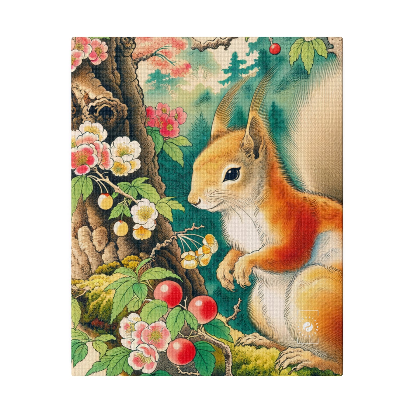 Squirrel's Serenity  - Art Print Canvas