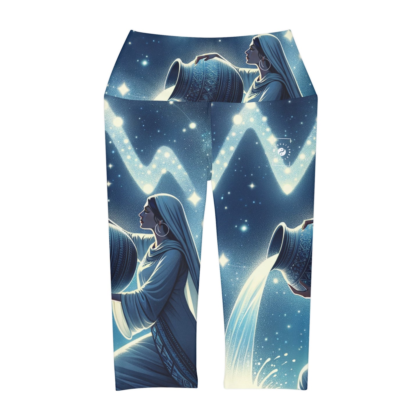 Aquarius Flow - High Waisted Capri Leggings