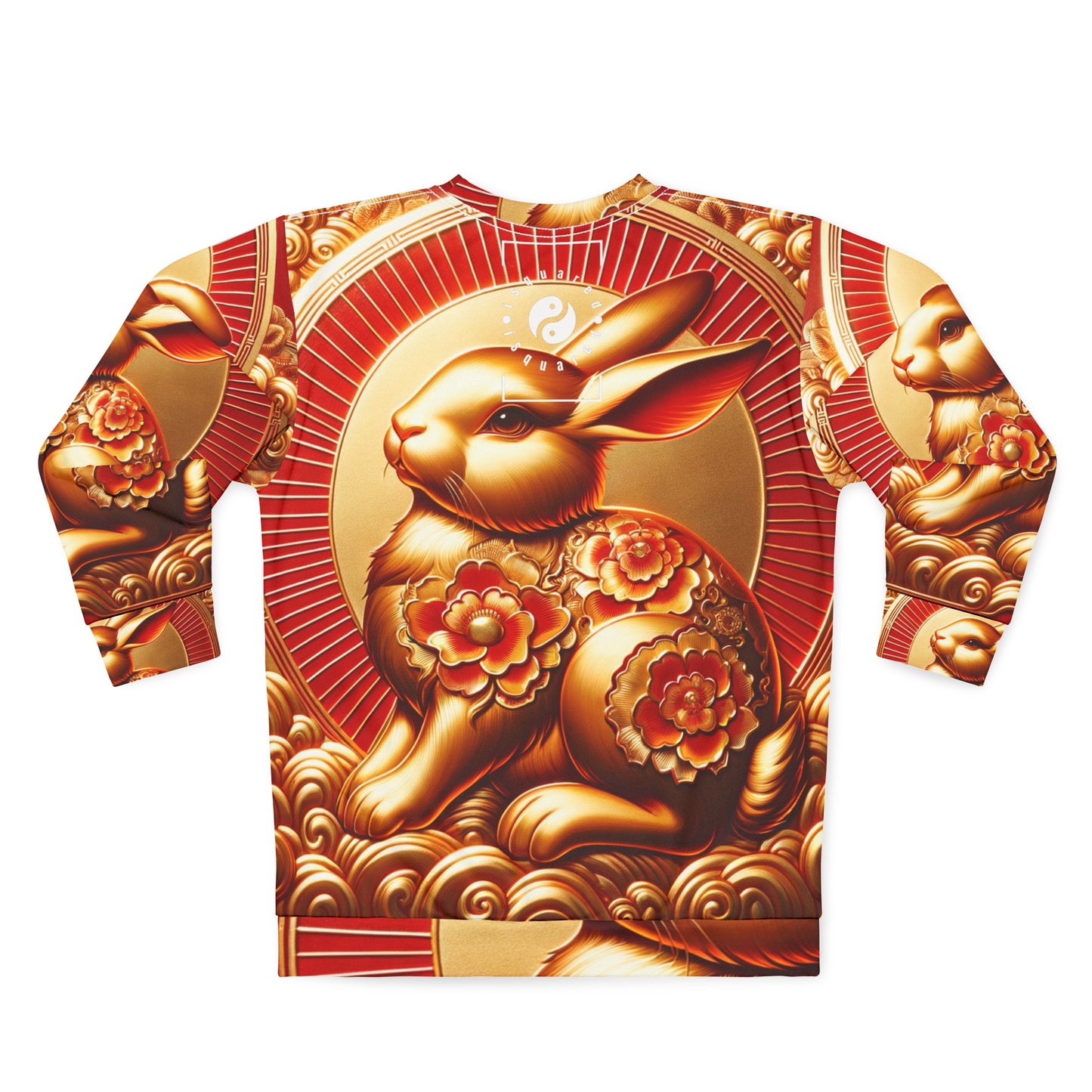 "Golden Blessings: Lunar Rabbit's Resplendence" - Unisex Sweatshirt