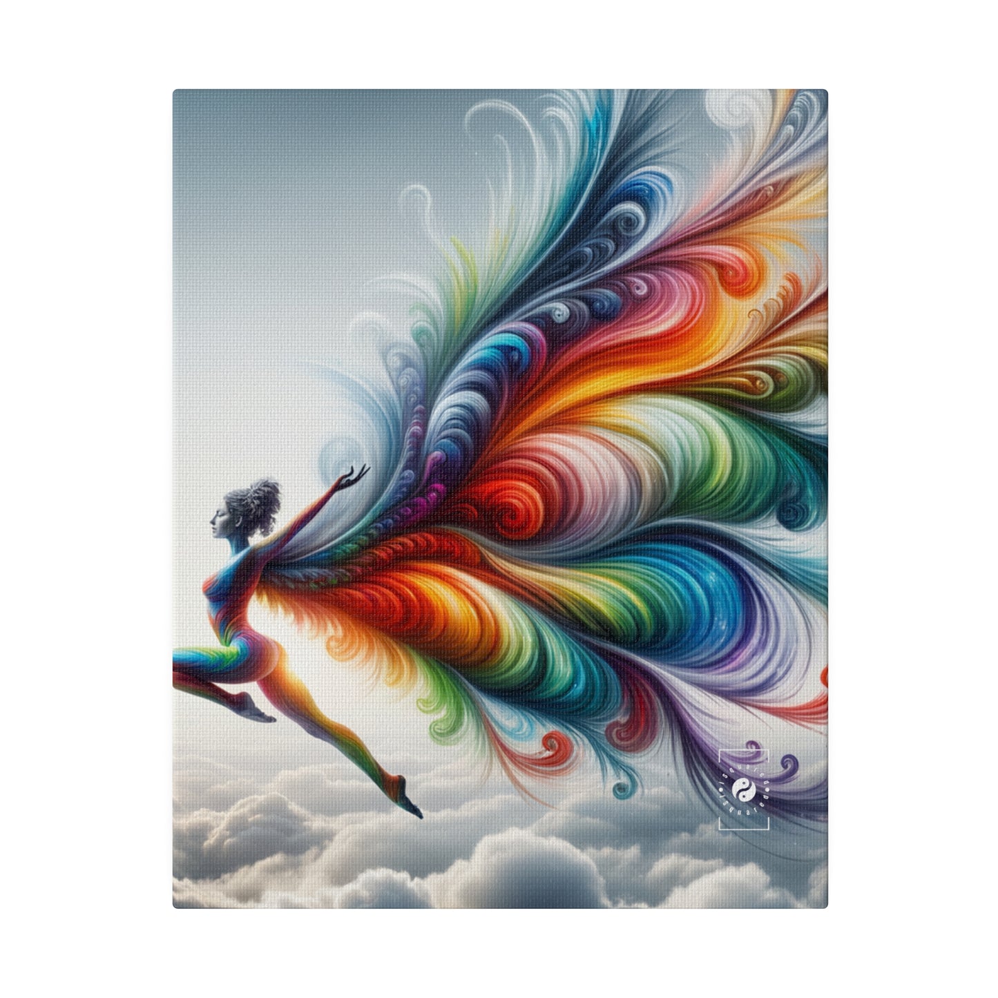 "Yogini's Rainbow Flight" - Art Print Canvas