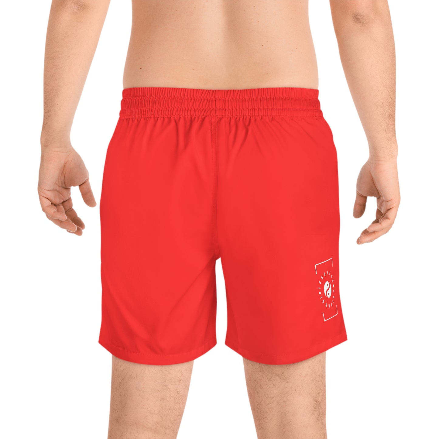 Rouge vif FF3131 - Short de bain (couleur unie) pour homme