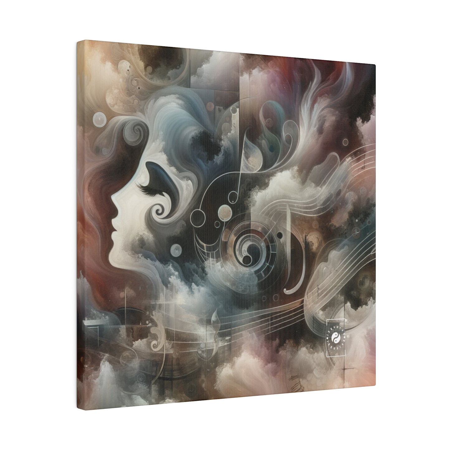 "Harmony of Descent: An Abstract Ode to La Traviata" - Art Print Canvas