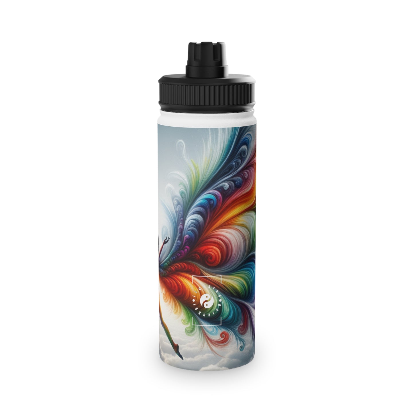 "Yogini's Rainbow Flight" - Sports Water Bottle