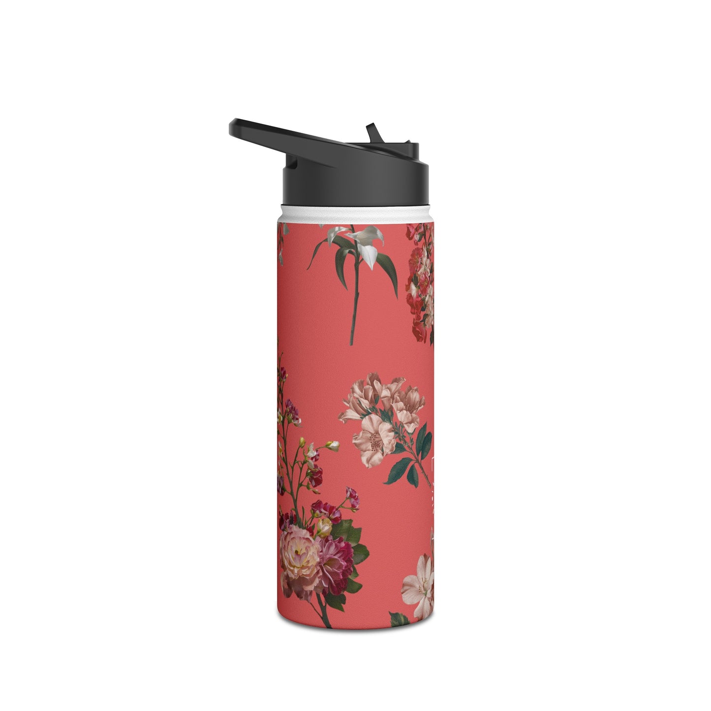 Botanicals on Coral - Water Bottle