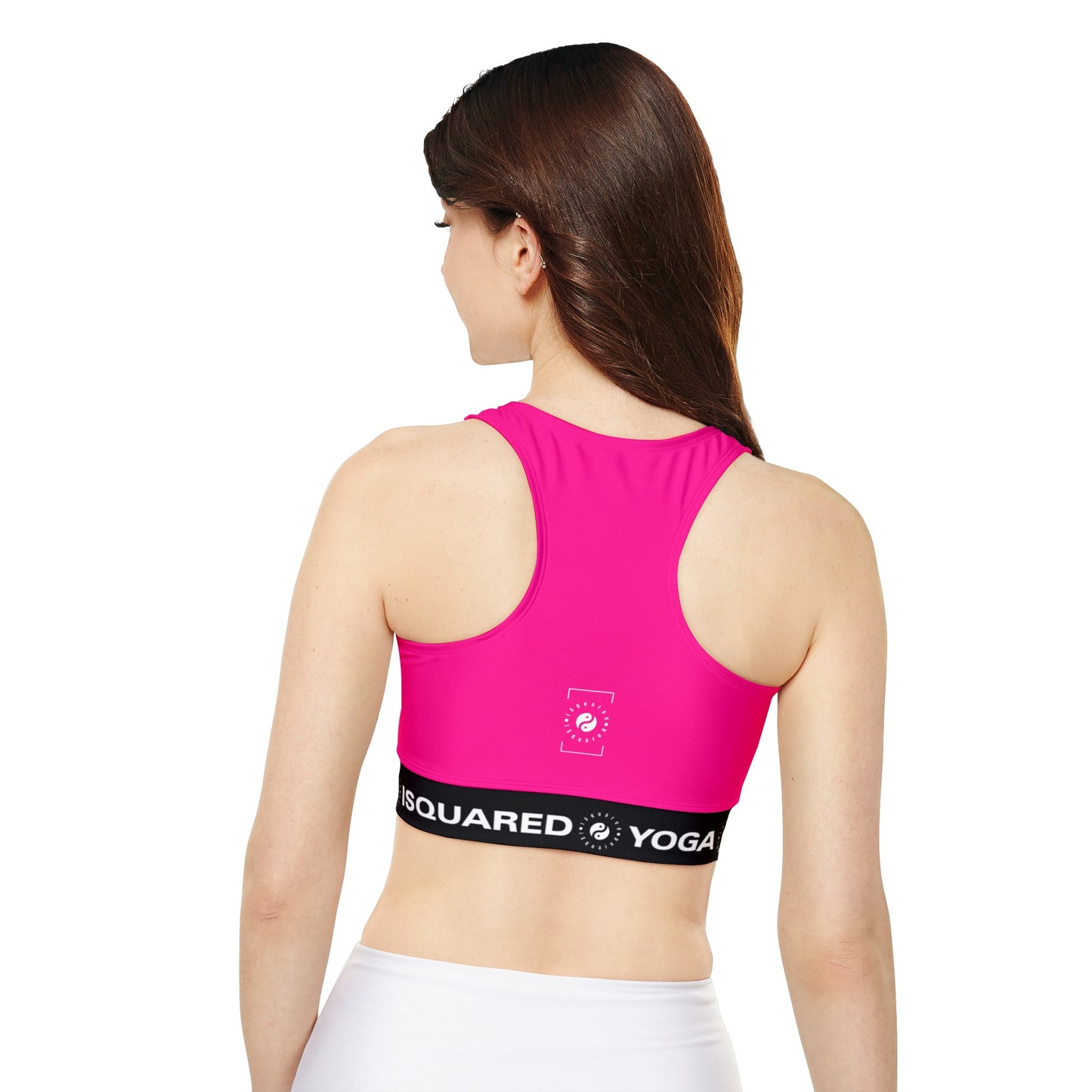 #FF0099 Sharp Pink - Lined & Padded Sports Bra