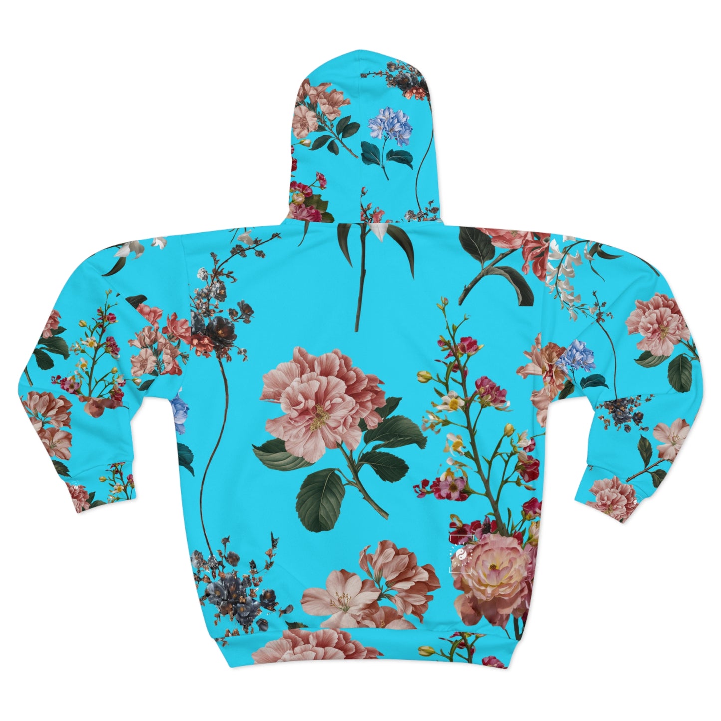 Botanicals on Azure - Zip Hoodie