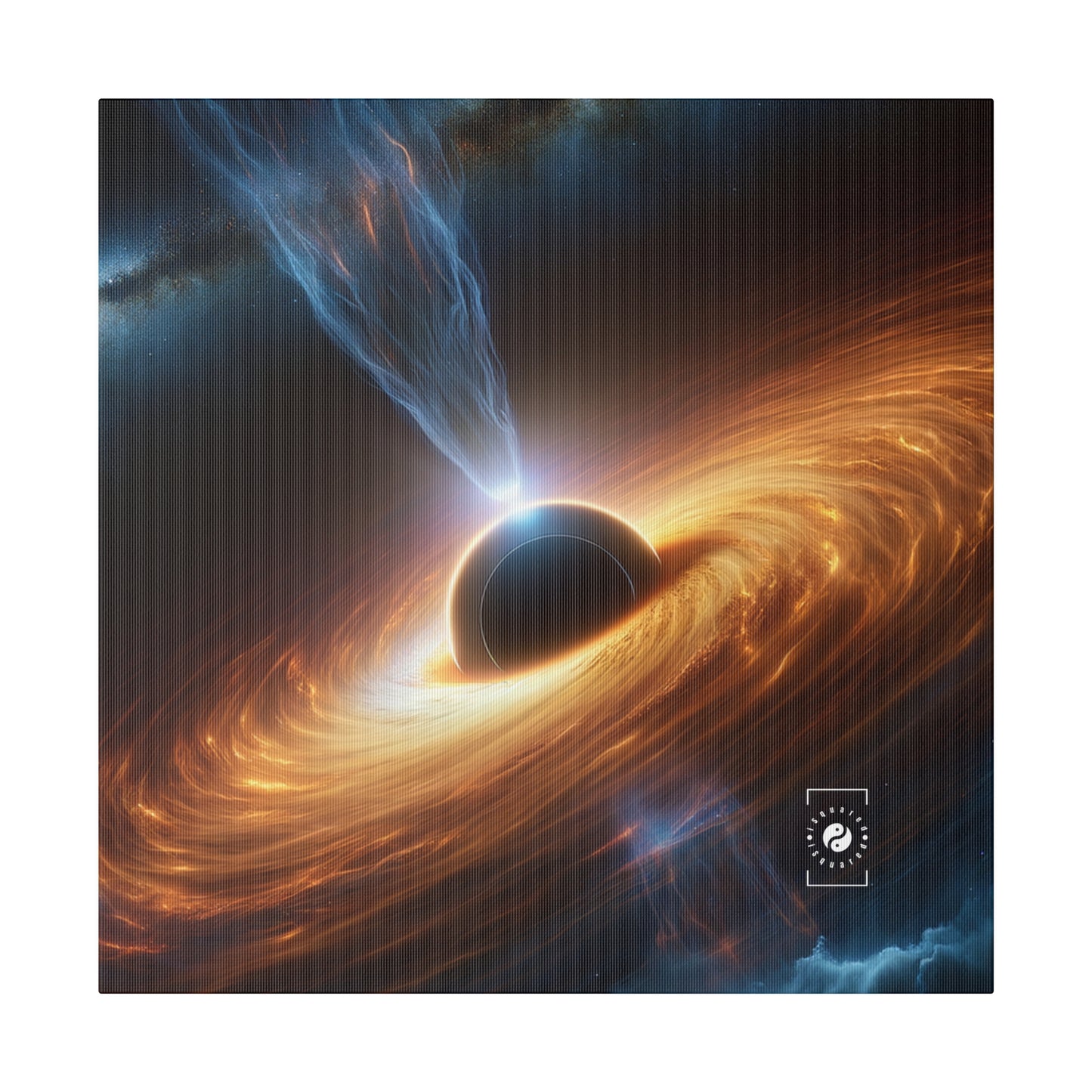 "Discs of Illumination: Black Hole Reverie" - Art Print Canvas