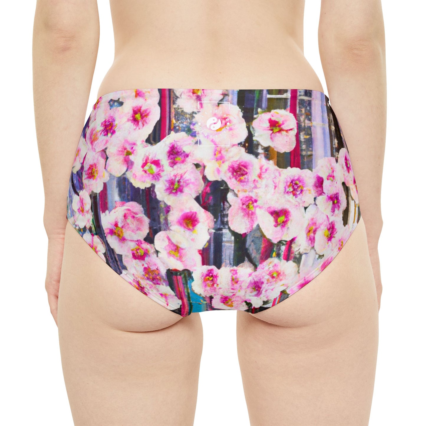 Abstract Bloom 05 - High Waisted Bikini Bottom