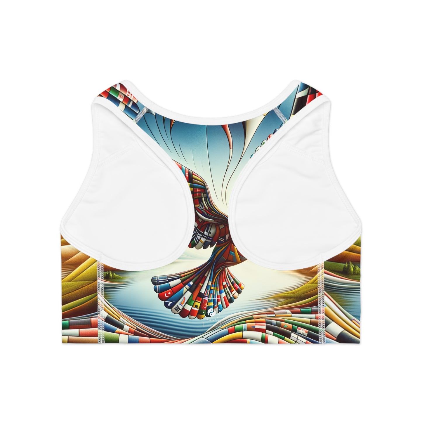 "Global Tapestry of Tranquility" - Soutien-gorge de sport haute performance