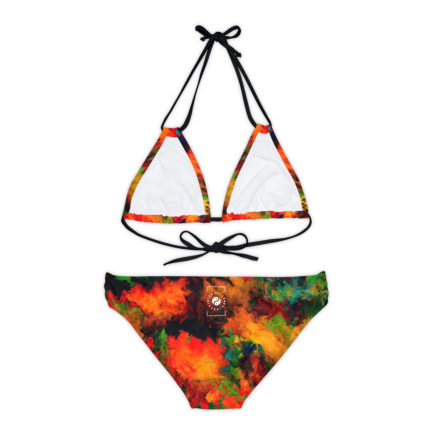 Luminous Whispers Symphony - Lace-up Bikini Set