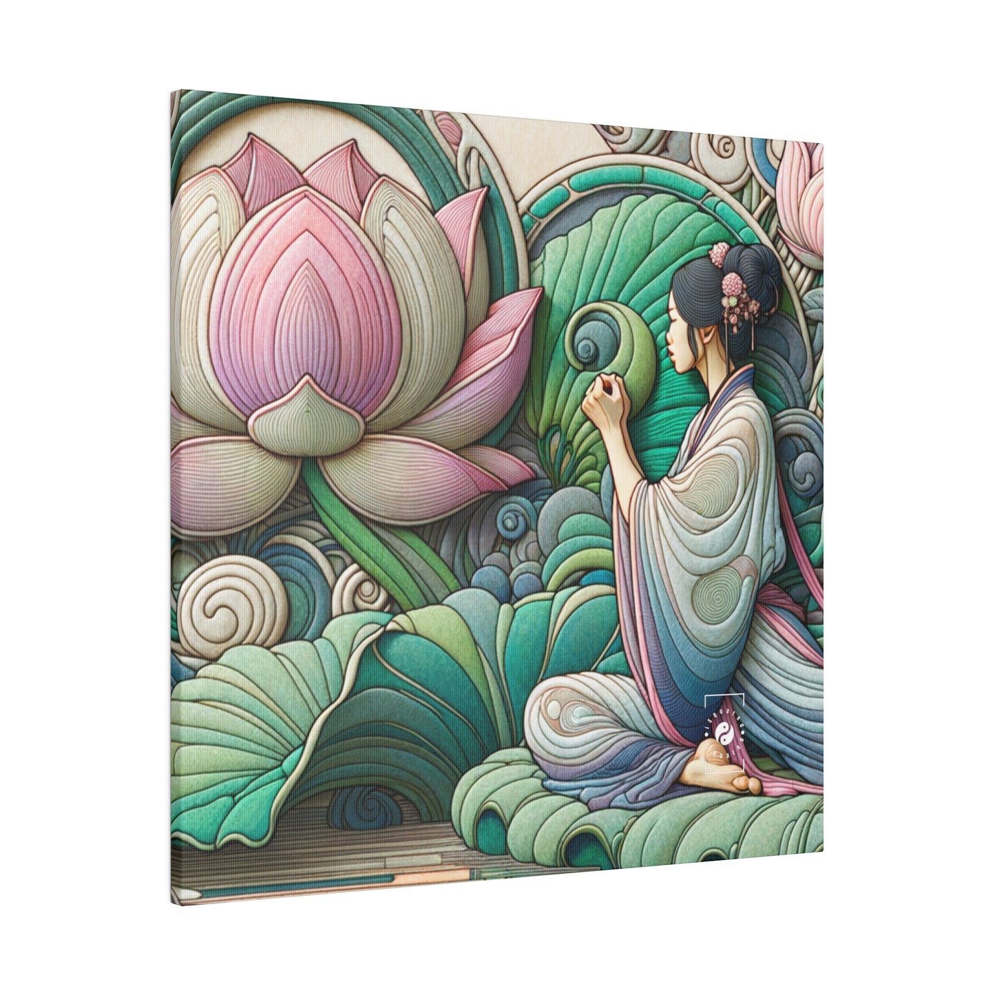 "Lotus Echo Serenity" - Art Print Canvas