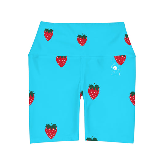 #22DEFF Light Blue + Strawberry - shorts