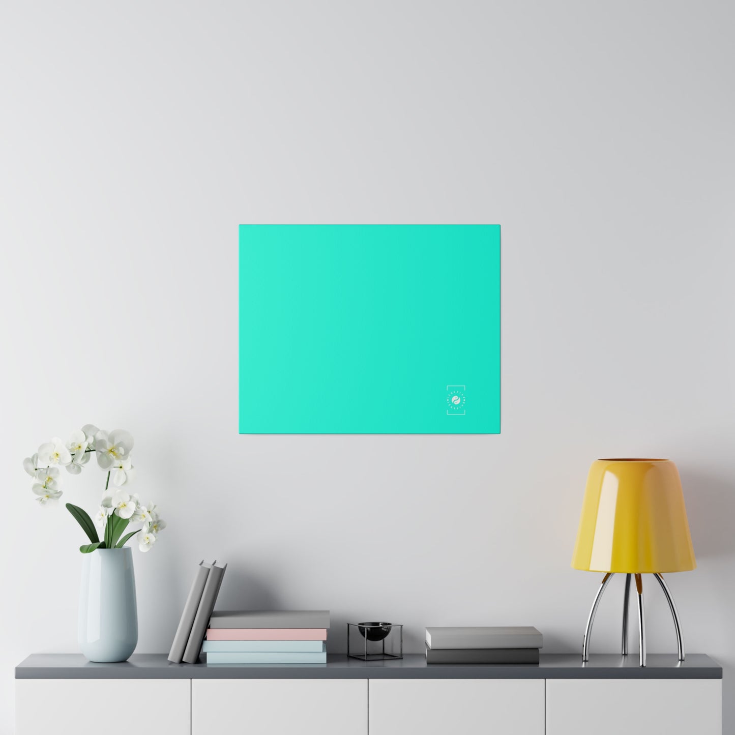 Neon Teal #11ffe3 - Art Print Canvas