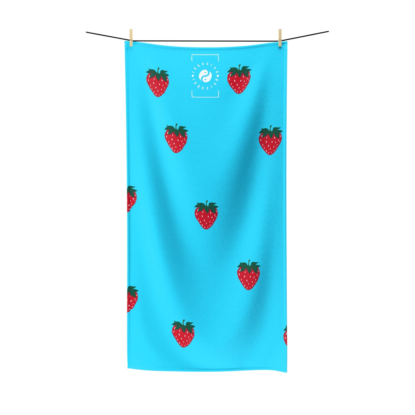 #22DEFF Light Blue + Strawberry - All Purpose Yoga Towel