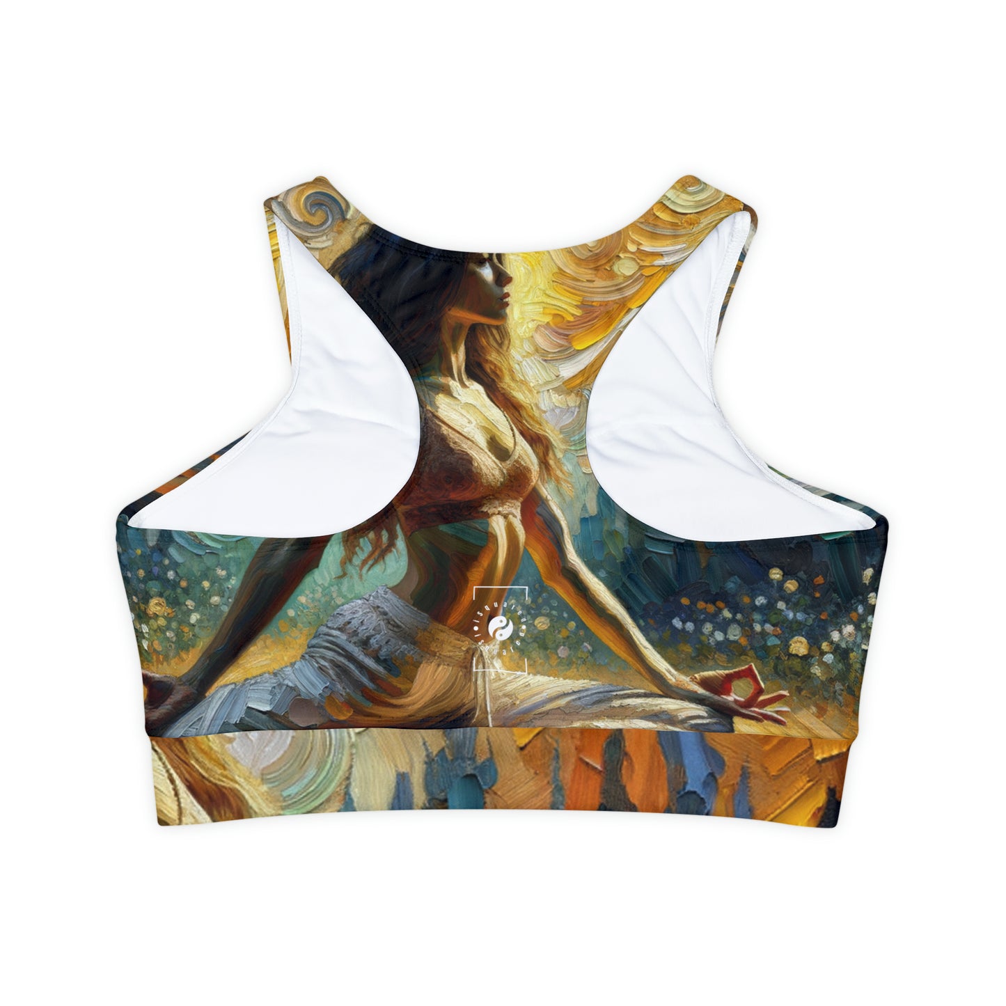 "Golden Warrior: A Tranquil Harmony" - Soutien-gorge de sport doublé et rembourré