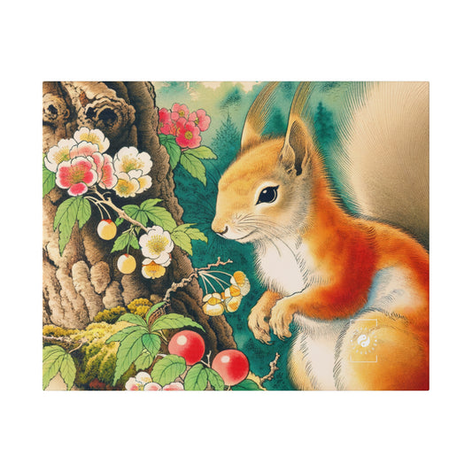 Squirrel's Serenity  - Art Print Canvas