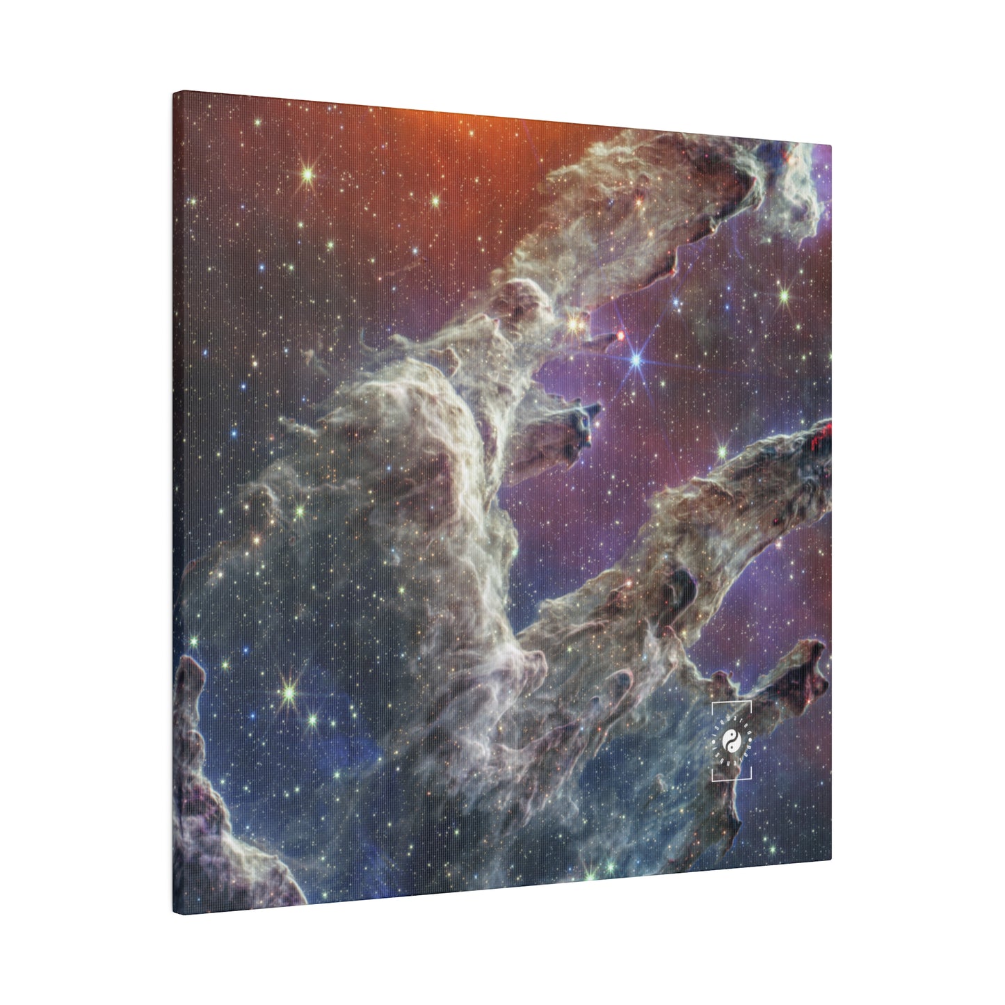 Pillars of Creation (NIRCam and MIRI Composite Image) - JWST Collection - Art Print Canvas