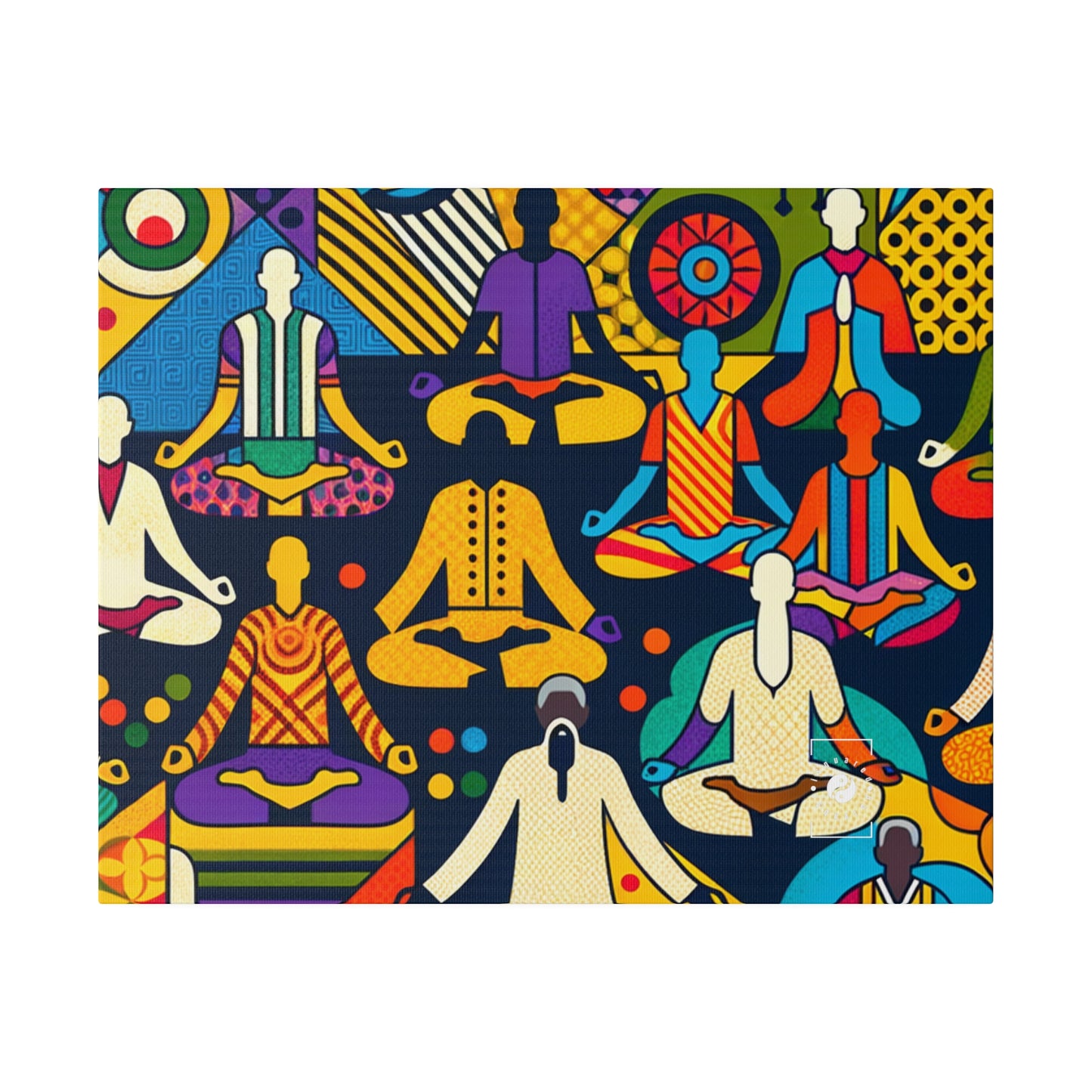 Vibrant Sadana: Prana in Nouveau Réalité - Art Print Canvas