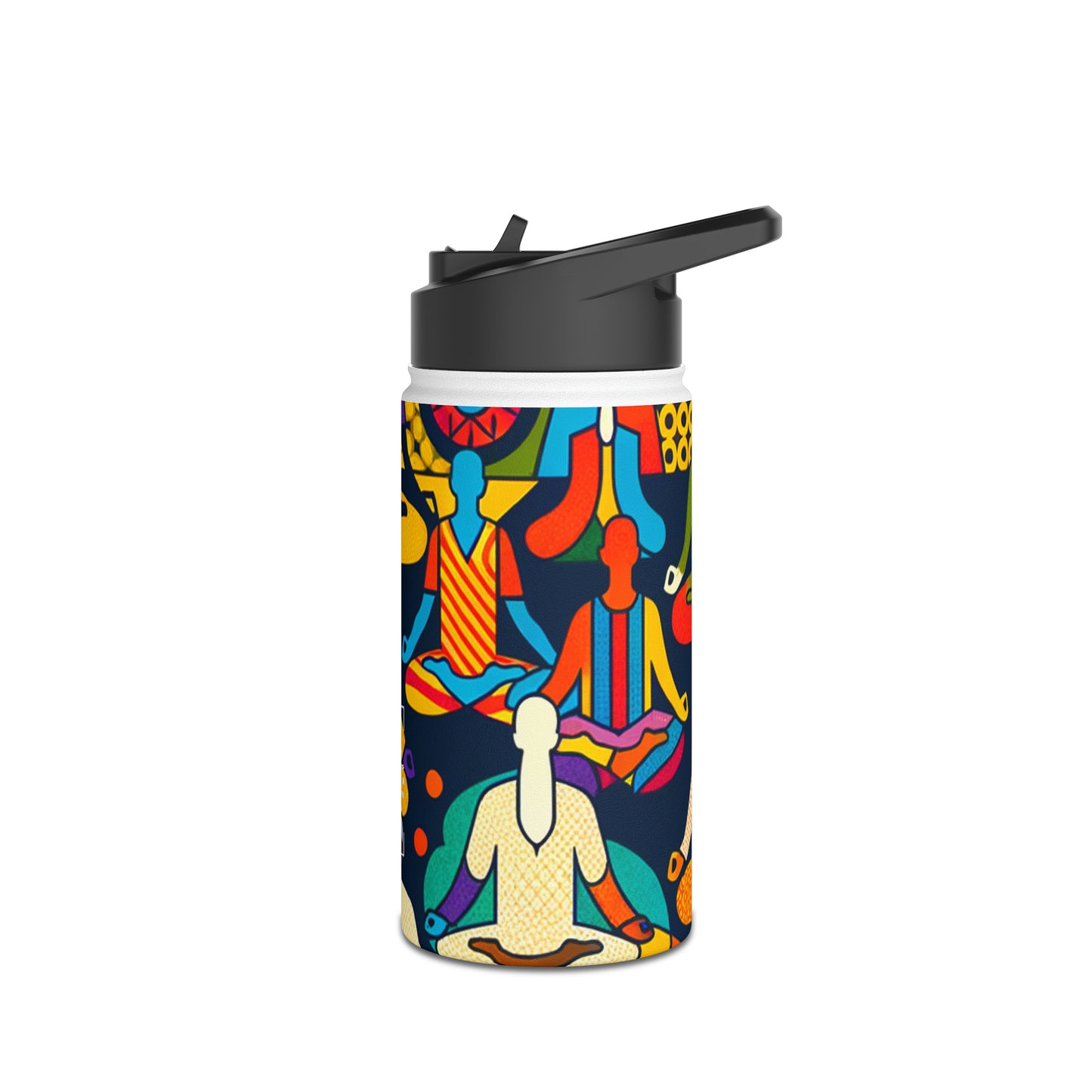 Vibrant Sadana: Prana in Nouveau Réalité - Water Bottle