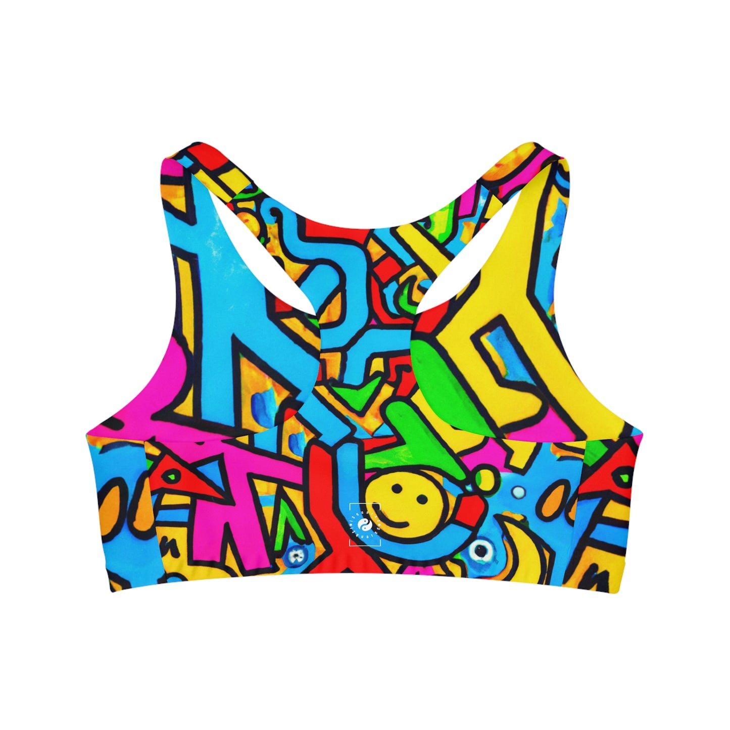 symbols of happiness - Seamless Sports Bra