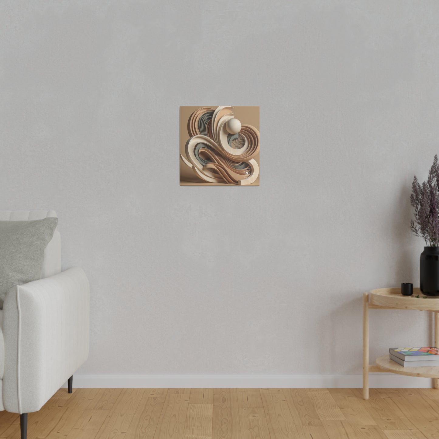 "Hepworth Hues: An Earth Tone Symphony" - Art Print Canvas