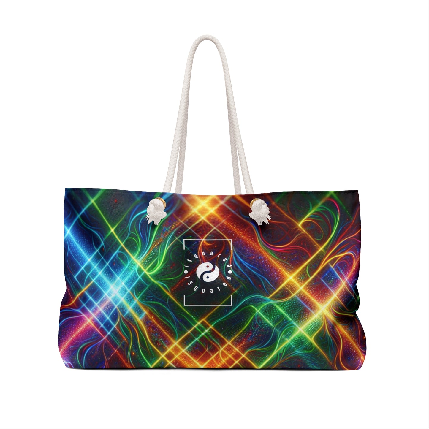 "Neon Plaid Luminosity Matrix" - Casual Yoga Bag