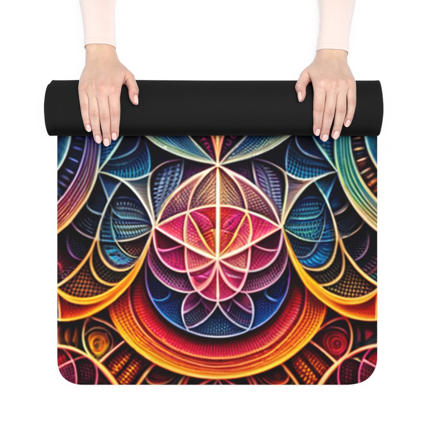 "Sacred Symmetry: Infinite Radiance of Love" - Yoga Mat