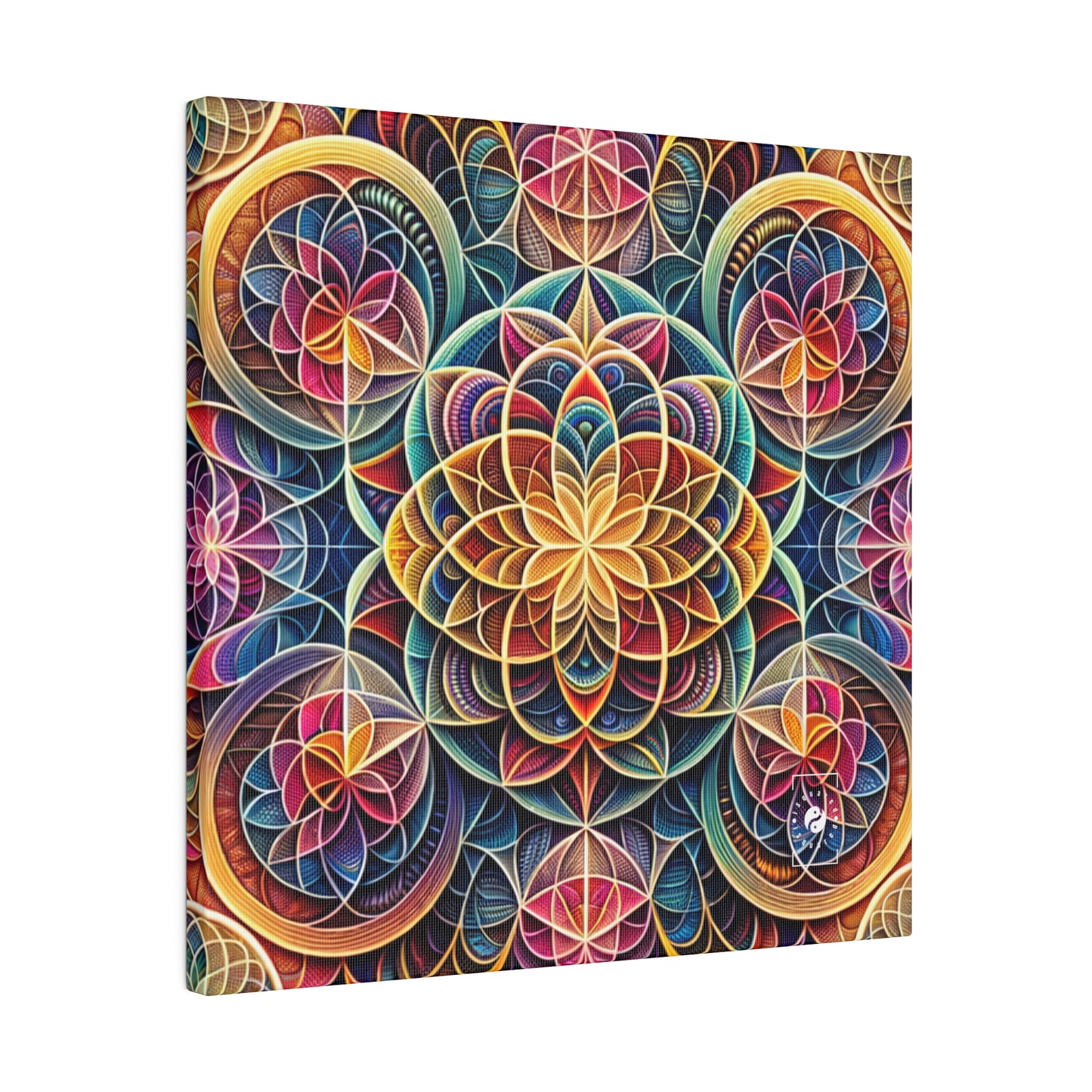 "Sacred Symmetry: Infinite Radiance of Love" - Art Print Canvas