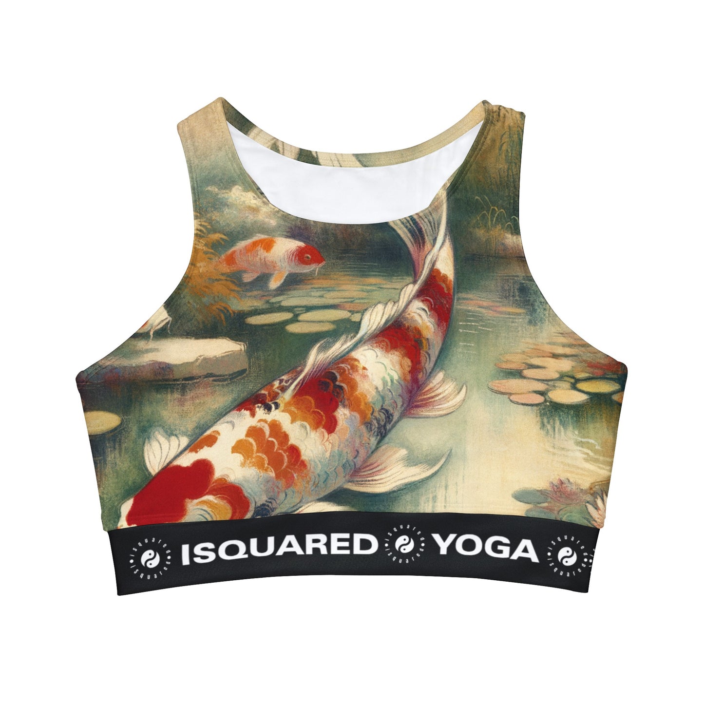 Koi Lily Pond - High Neck Crop Top