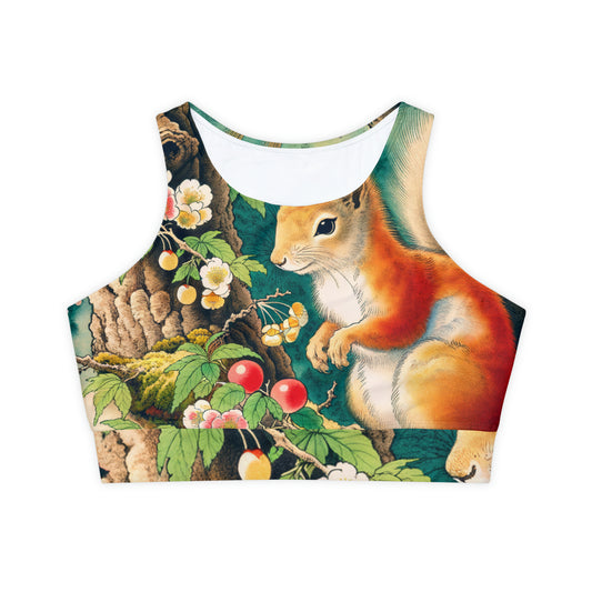 Squirrel's Serenity  - Lined & Padded Sports Bra